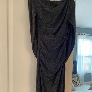 Long black sparkly evening gown